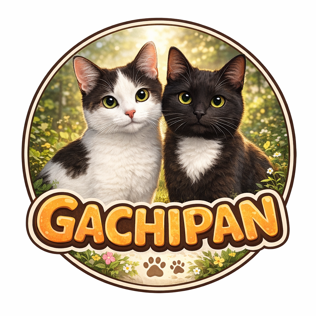 Logo GACHIPAN avec deux chats